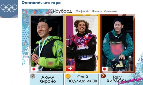 Медали у сборной Японии. Олимпиада 2014